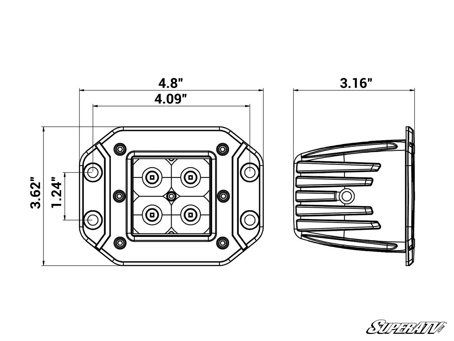 3 Inch LED Recessed Cube Lights