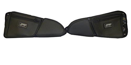 Polaris RZR PRP Stock Front Door Bags with Knee Pad - Black Carbon Fiber Vinyl (PAIR)
