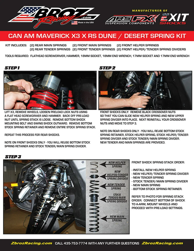 Can-Am Maverick X3 Max X Turbo Dune Desert Spring Kit (2018-2020)