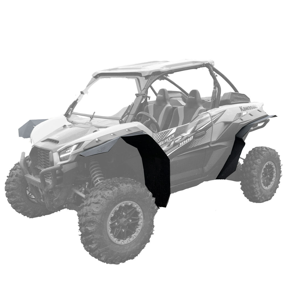 Kawasaki Teryx KRX 1000 OEM Wide Fender Flare Fender Extensions (Super Max Coverage)