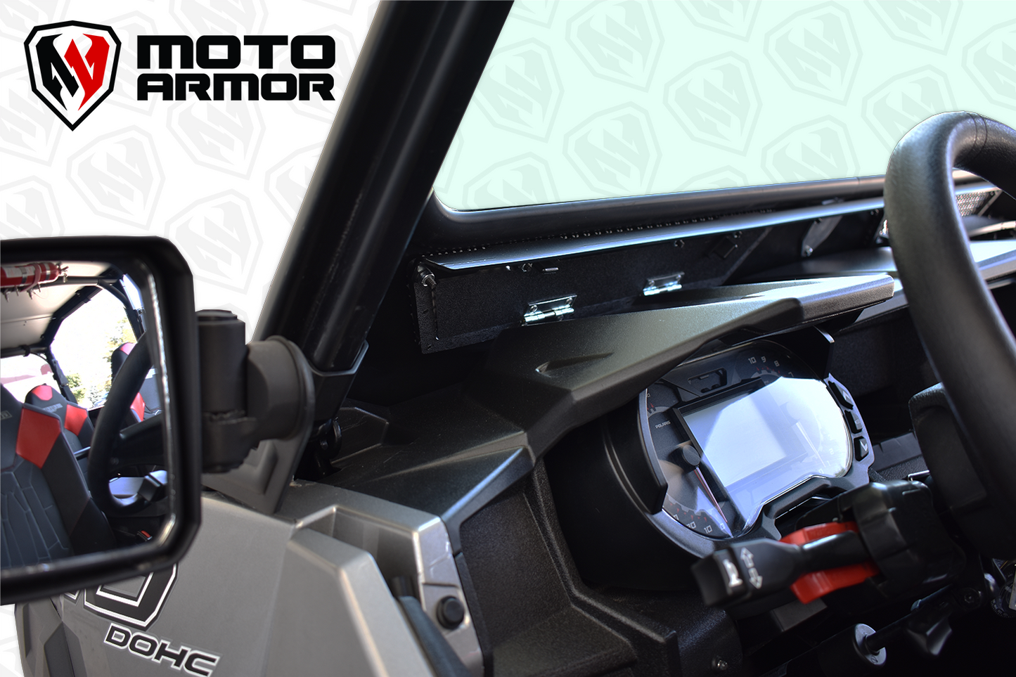Polaris General Vented Full Glass Windshield Black
