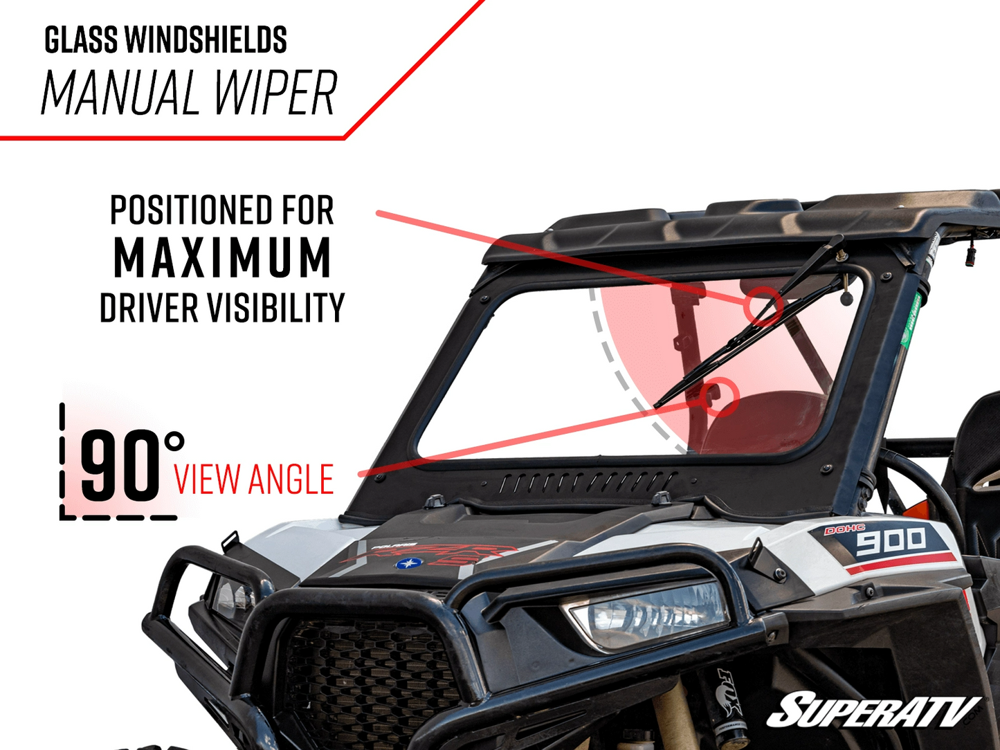 Polaris RZR XP 1000 Glass Windshield