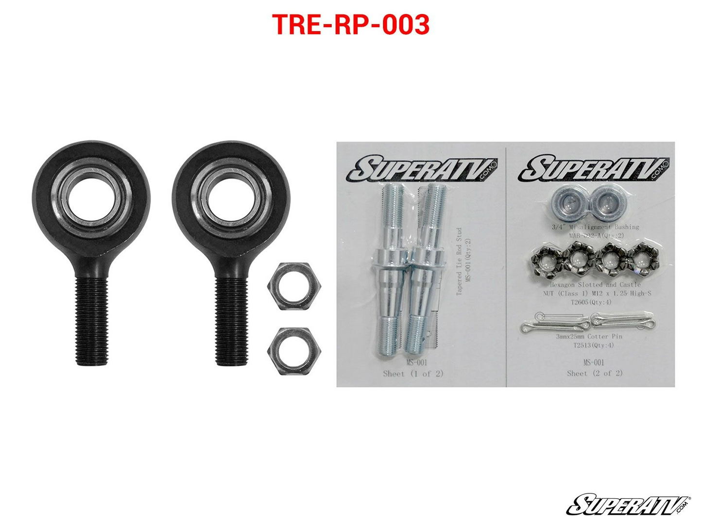 Polaris RZR XP 1000 Heavy Duty Tie Rod End Replacement Kit