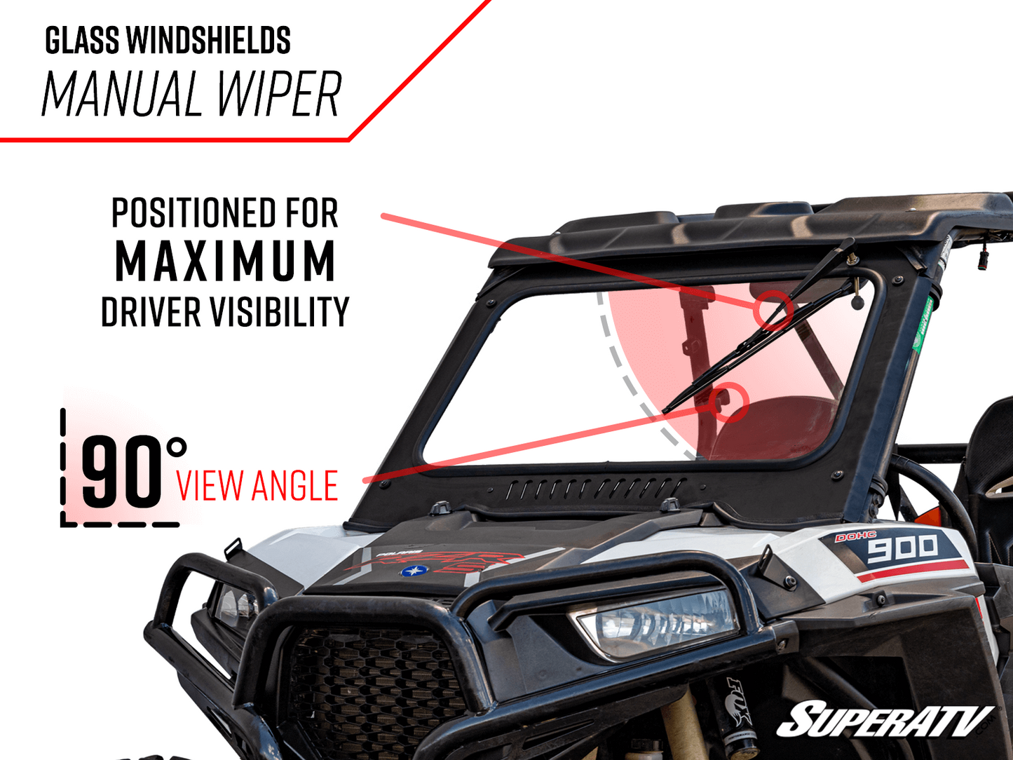 Polaris RZR XP Turbo Glass Windshield
