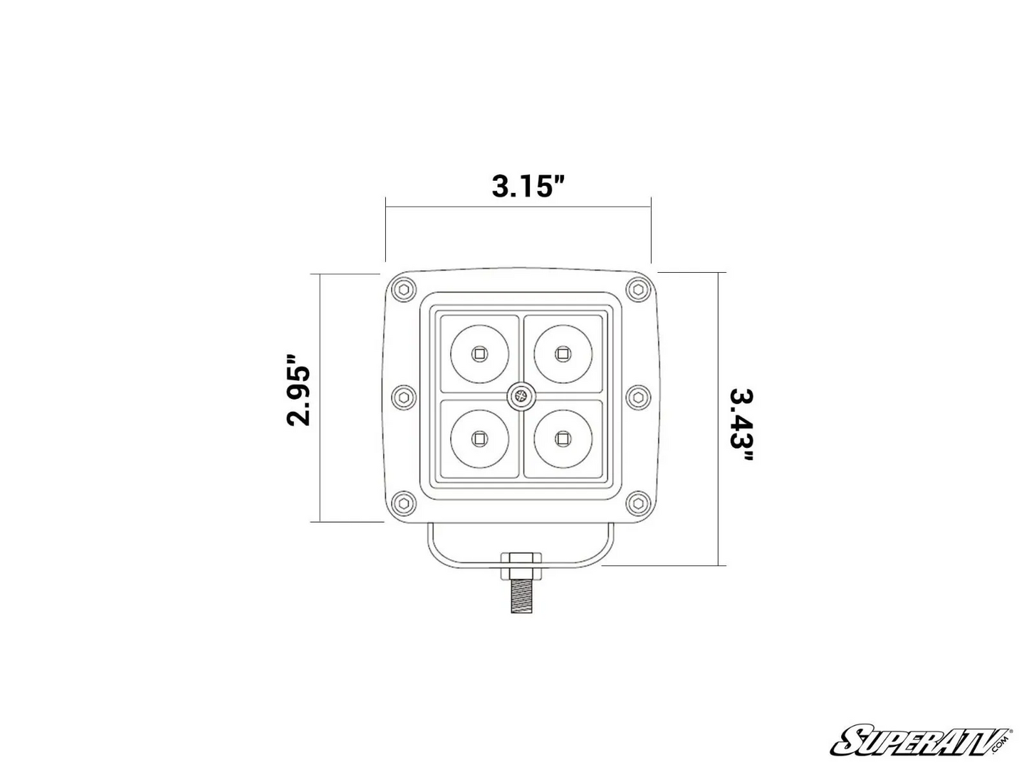 SuperATV 3 Inch LED Cube Lights
