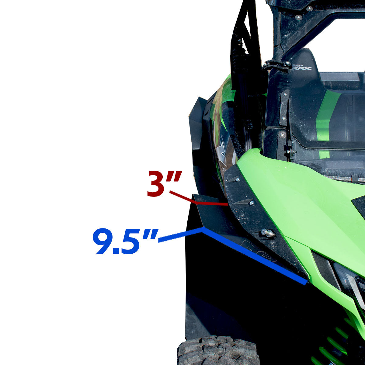2020-2022 Kawasaki Teryx KRX 1000 Super Max Coverage Wide Fender Flares