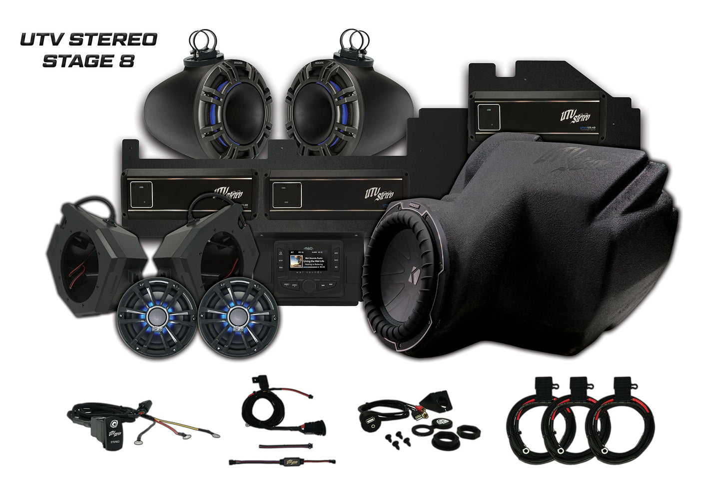 Polaris RZR UTV Stereo Stage 8 Stereo System