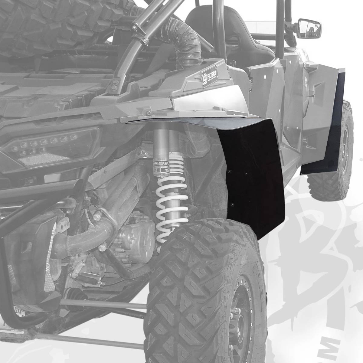Polaris RZR XP-1000 OEM Full Coverage Fender Flare Extensions - Full Kit