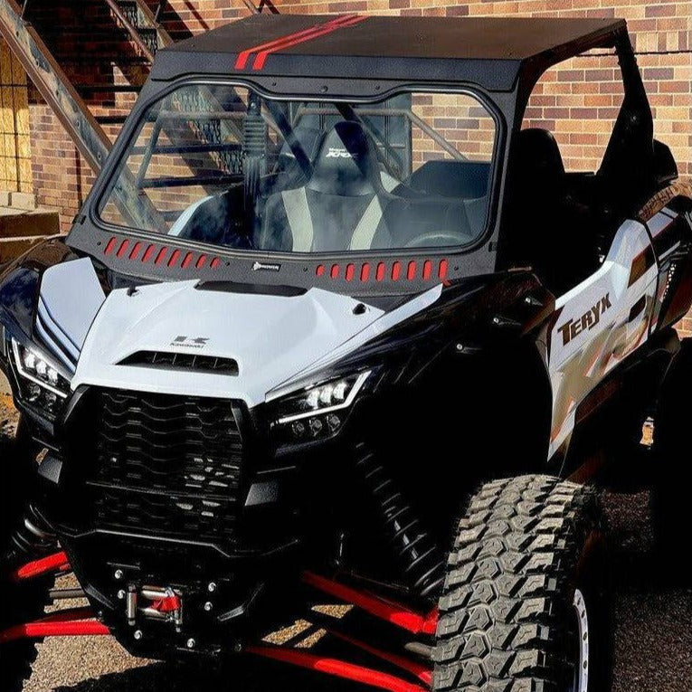 Kawasaki KRX Vented Glass Front Windshield