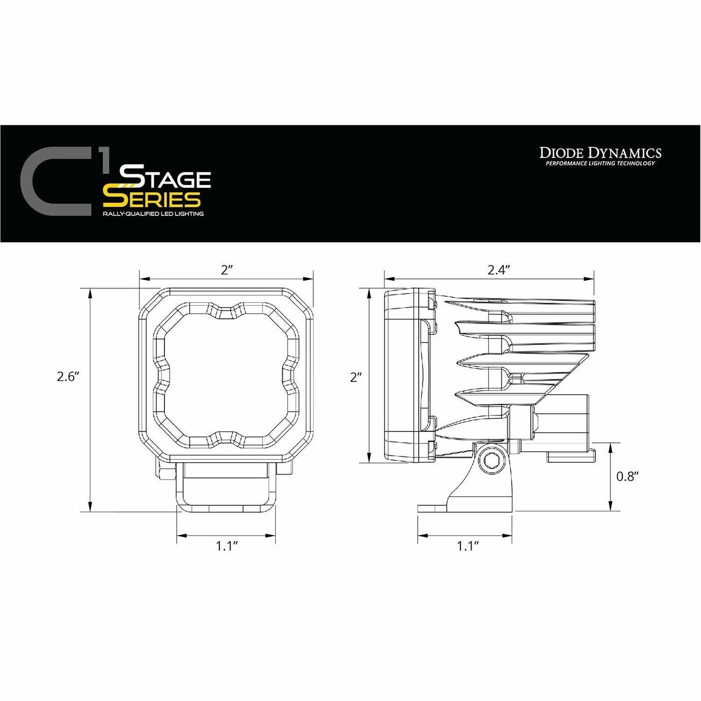 Stage Series C1 White Pro Standard LED Pod