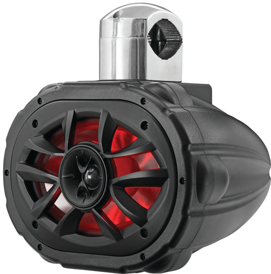 600w 6"X9" Rgb Speaker Led Black W/4 Way Cage Mount 1pc