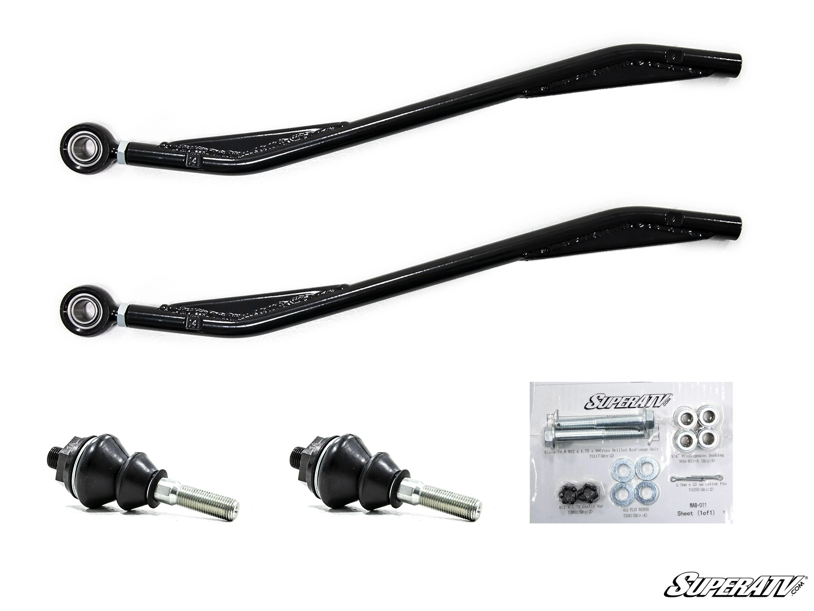 Can-Am Maverick X3 Heavy Duty Z Bend Tie Rod Kit Replacement For SuperATV Lift Kits