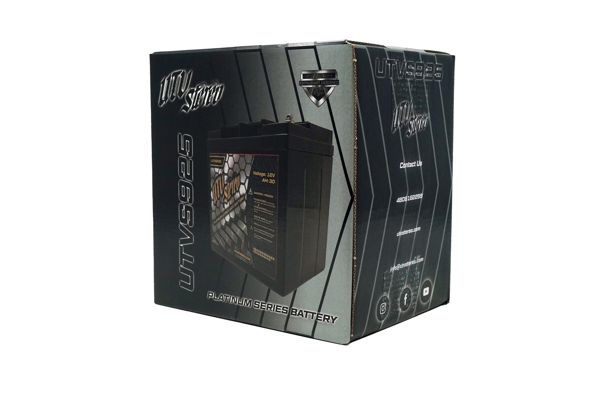 UTVS925 UTV Stereo Platinum Series AGM Battery