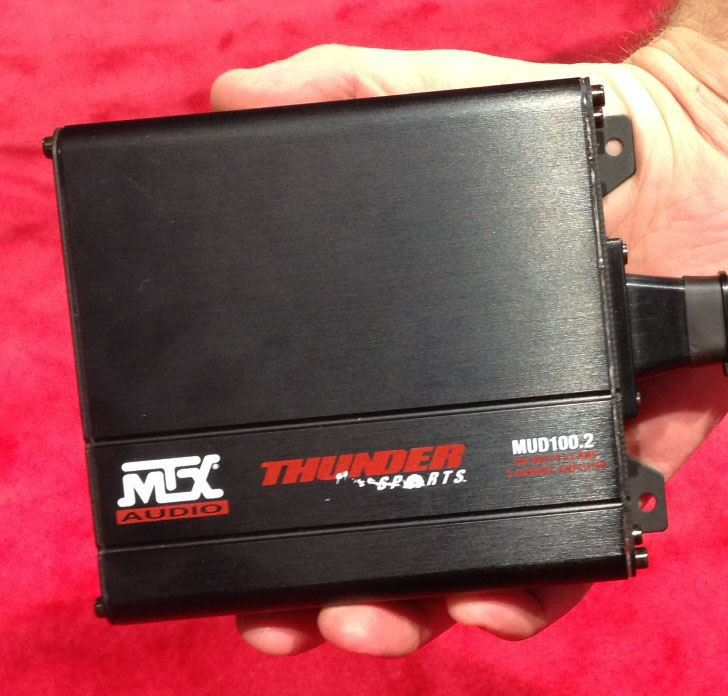 Kawasaki Teryx and Mule Bluetooth Overhead Audio Sound Bar with 2-Channel Amplifier and 2 Roll Cage Speaker System