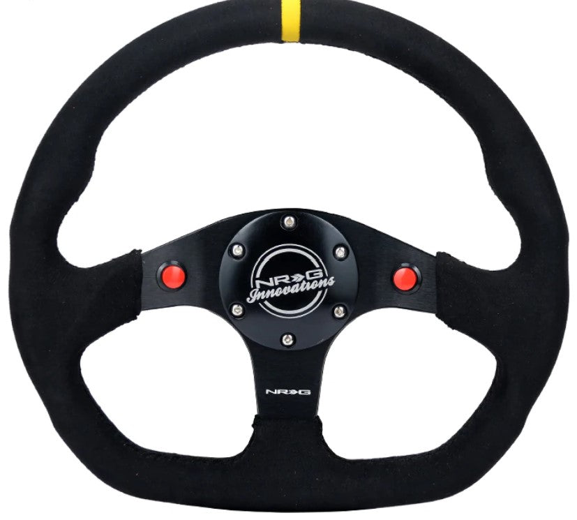 NRG Innovations 320mm Flat Bottom Steering Wheel Alcantara