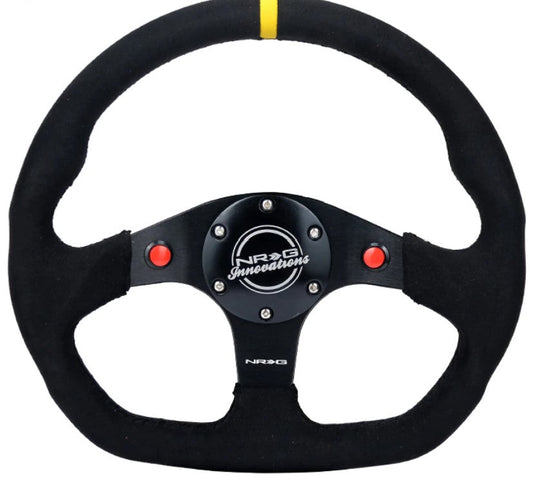 NRG Innovations 320mm Flat Bottom Steering Wheel Alcantara