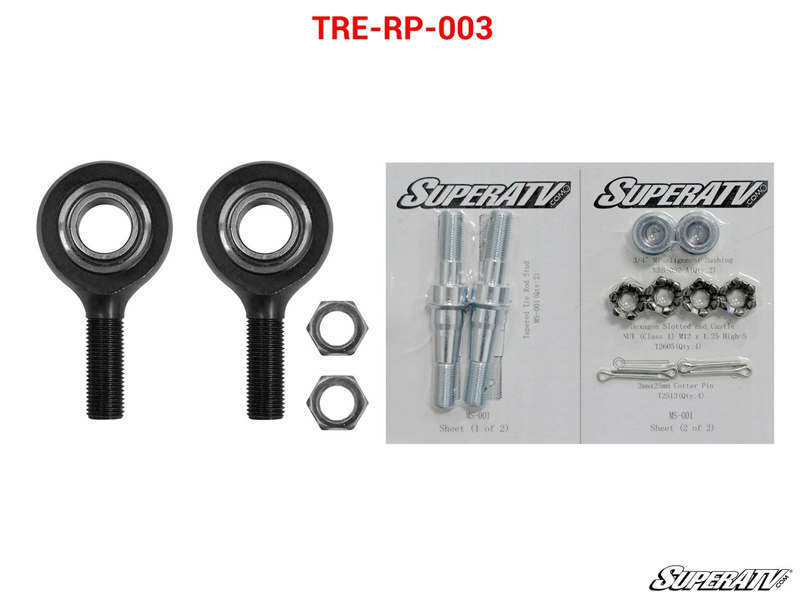 Polaris RZR XP 1000 Heavy Duty Tie Rod End Replacement Kit