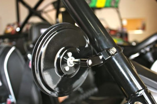 UTV 5.0″ Round CONVEX GLASS Billet Arm Side Mirror