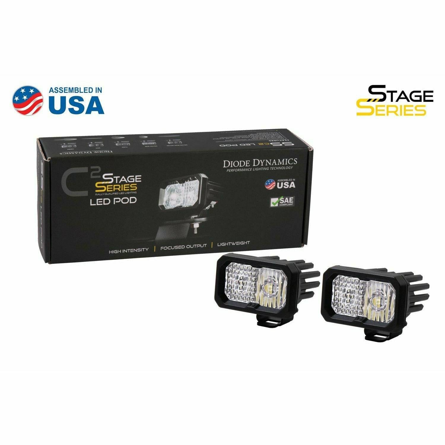 Stage Series 2" White Sport Standard LED Pods (Pair)
