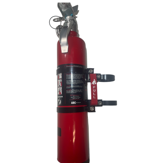 Fire Extinguisher Mount W/ Red H3R MaxOut 2.5LB Fire Extinguisher